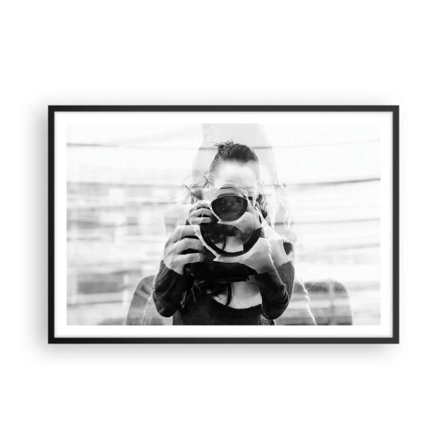 Poster in einem schwarzem Rahmen - Schöpfer und Material - 91x61 cm