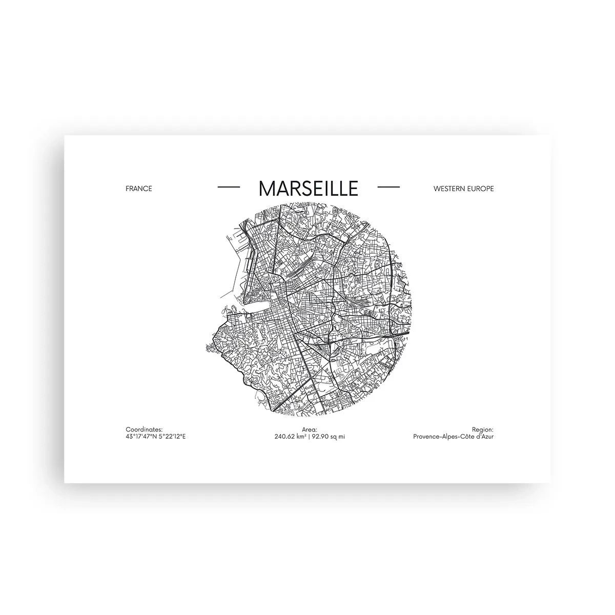 Poster - Anatomie von Marseille - 70x50 cm