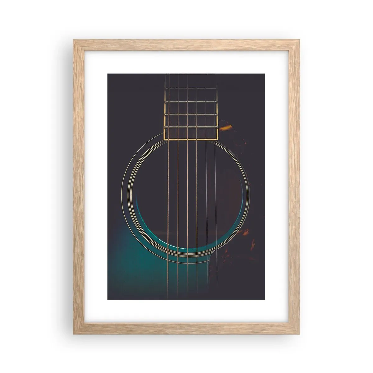 Poster in einem Rahmen aus heller Eiche - Einen Moment bevor es ertönt - 30x40 cm