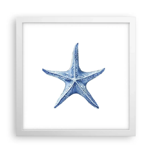 Poster in einem weißen Rahmen - Stern des Meeres - 30x30 cm