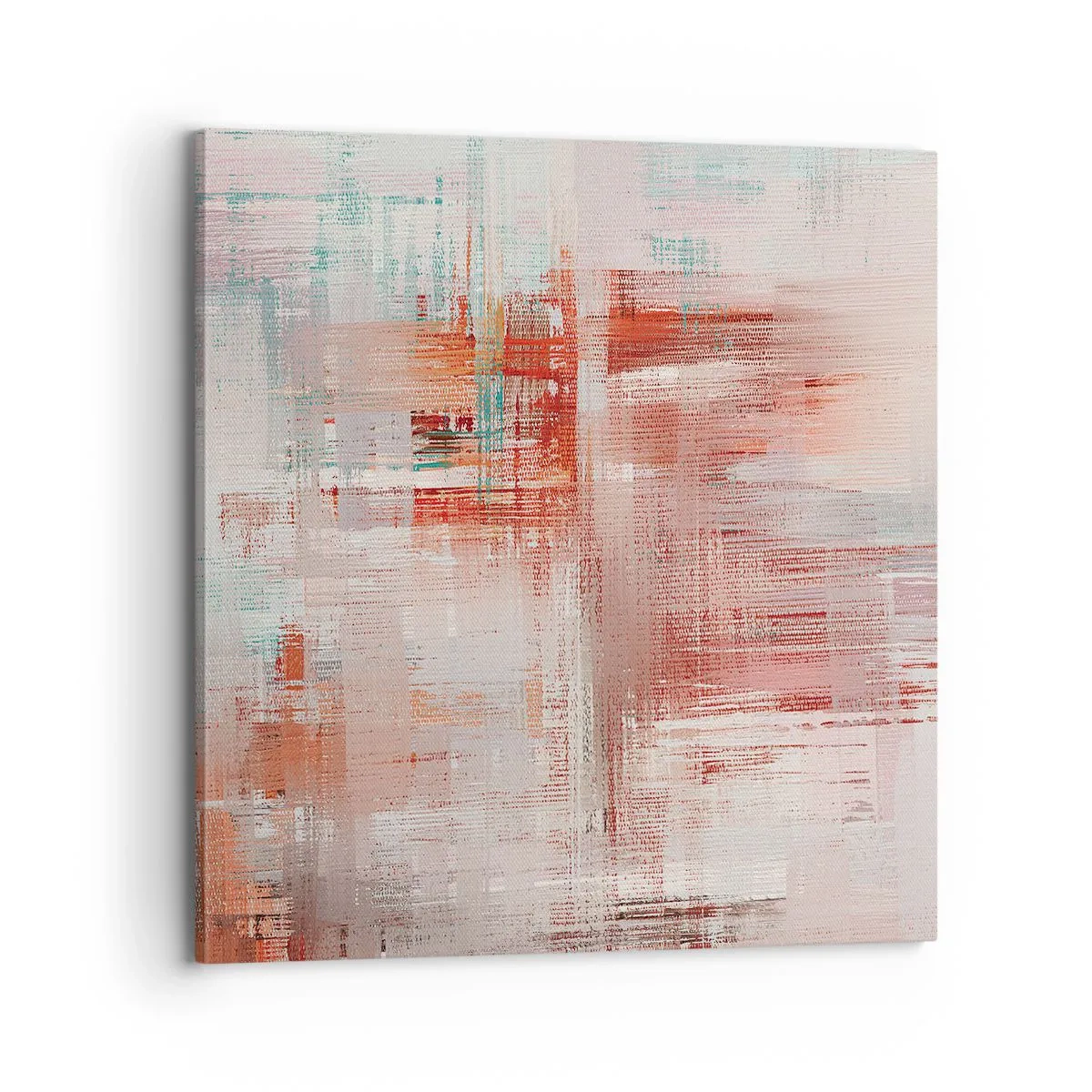 Bild auf Leinwand - Leinwandbild - Dunstig. Aber rosa - 70x70 cm