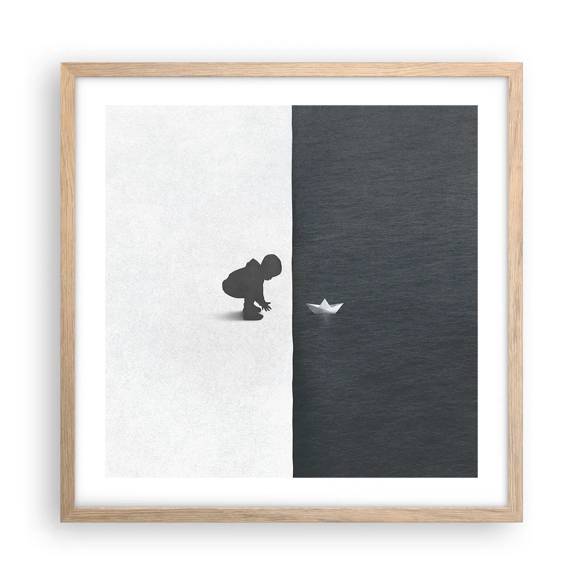 Poster in einem Rahmen aus heller Eiche - Tolle Expedition - 50x50 cm