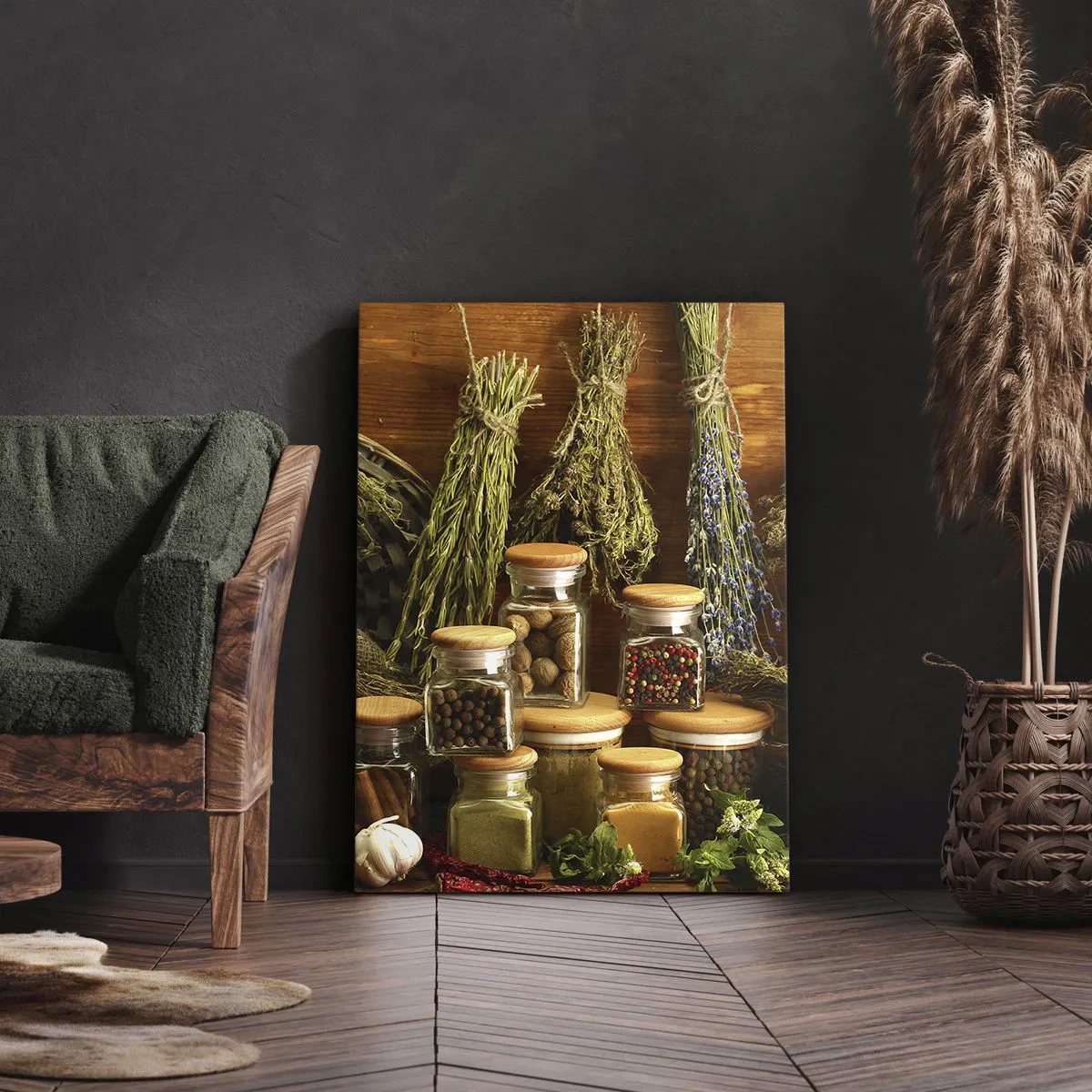 Bild auf Leinwand - Leinwandbild - Küchenzauber - 45x80 cm