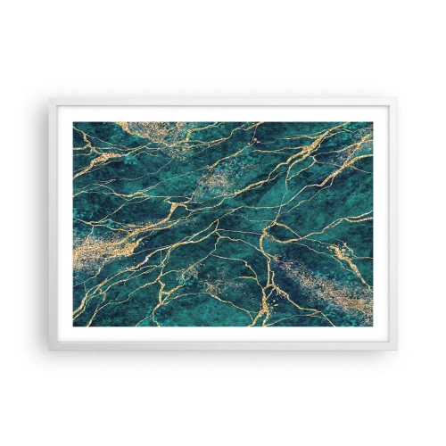 Poster in einem weißen Rahmen - Goldmine - 70x50 cm