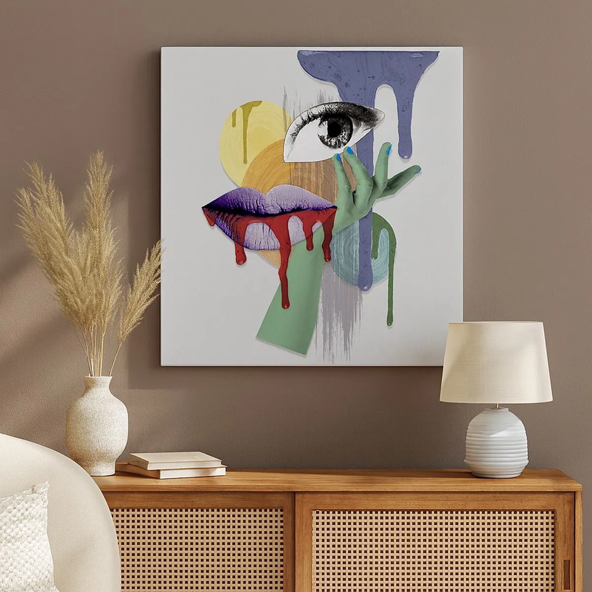 Bild auf Leinwand - Leinwandbild - Ein dekonstruiertes Porträt - 30x30 cm