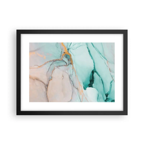 Poster in einem schwarzem Rahmen - Ein Tanz der Formen und Farben - 40x30 cm