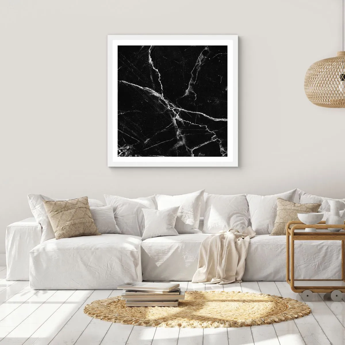 Poster in einem weißen Rahmen - Geheimleben des Steins - 30x30 cm