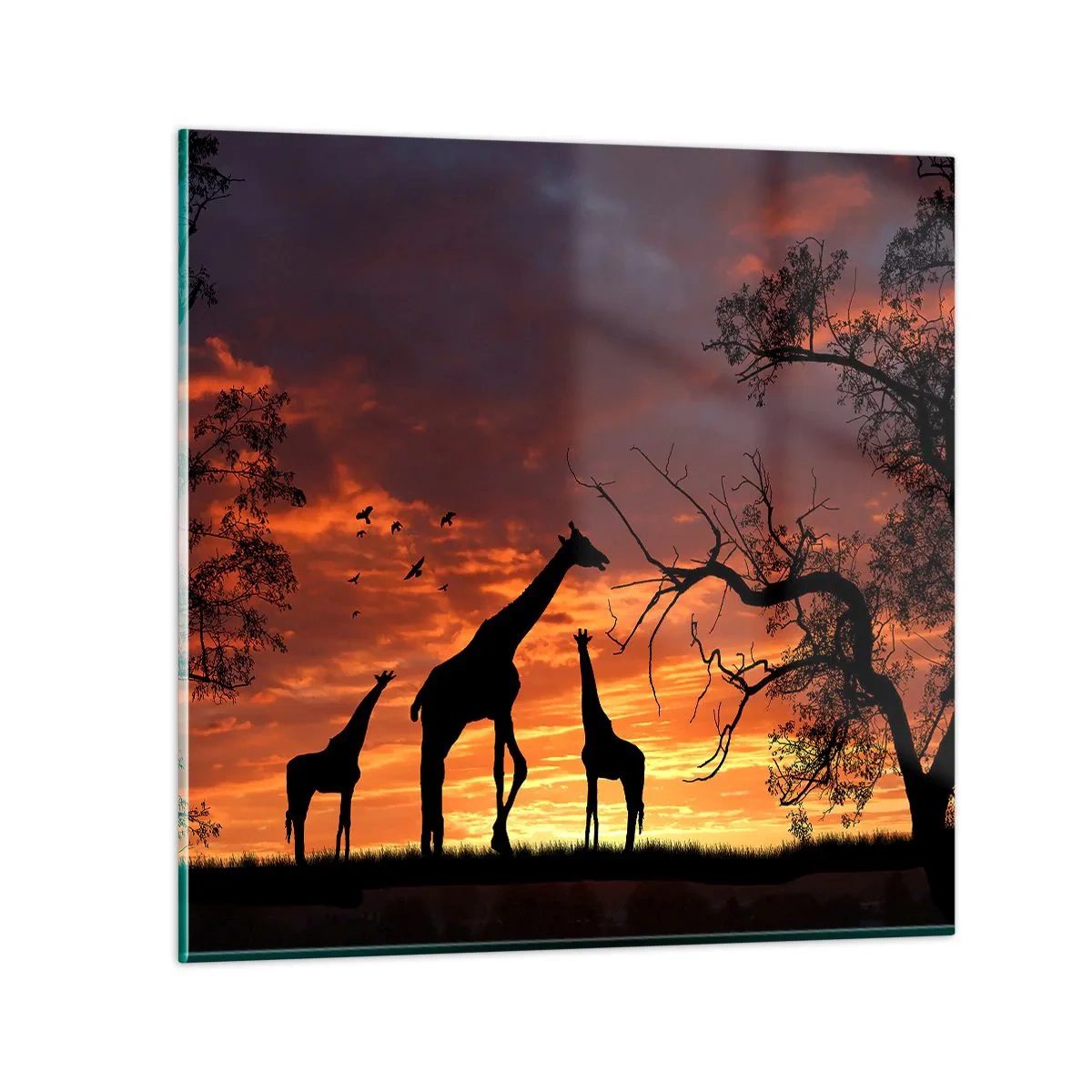 Glasbild - Bild auf glas - Ein kleines Abendessen mit deinen Liebsten - 70x70 cm