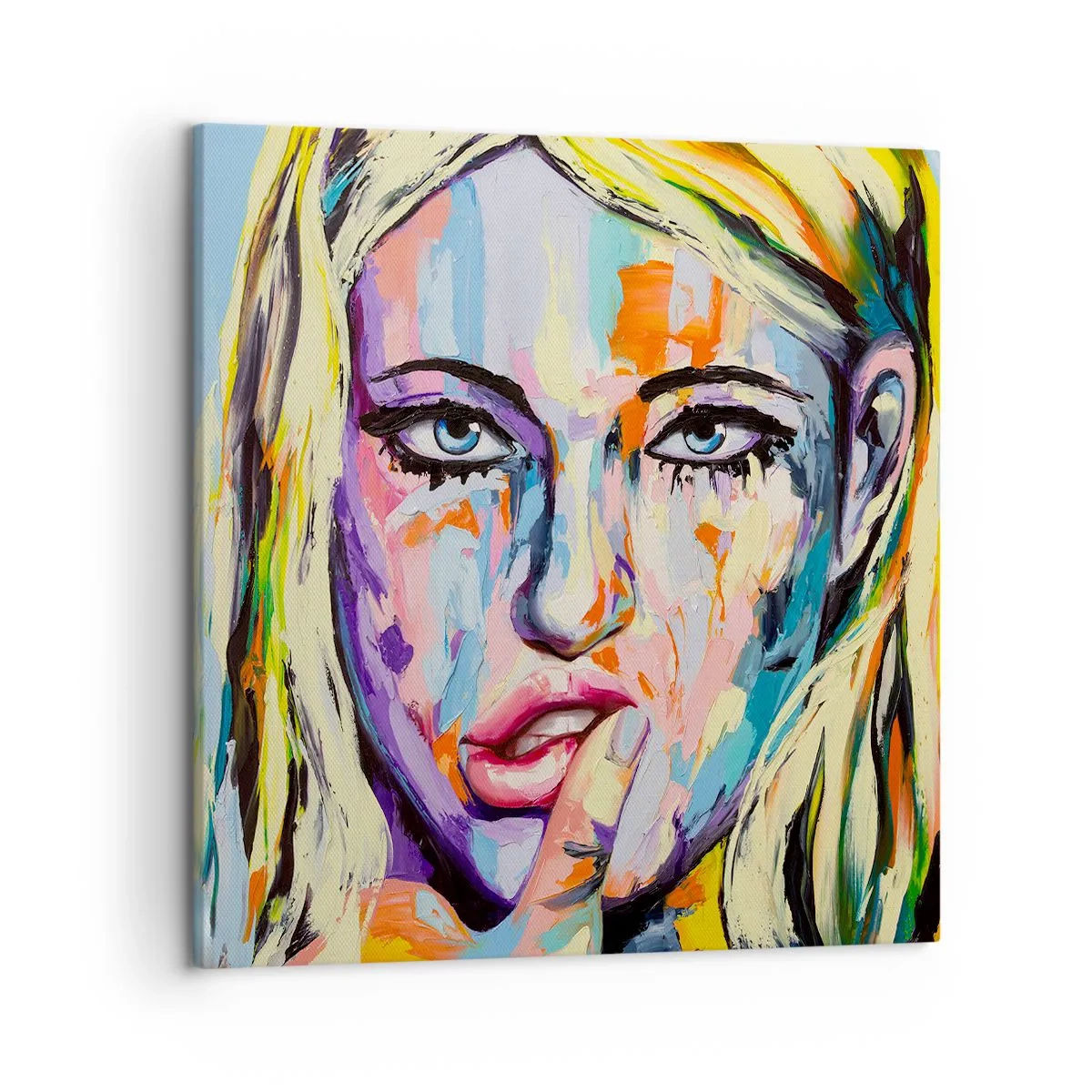 Bild auf Leinwand - Leinwandbild - Schau ihr direkt in die Augen - 50x50 cm