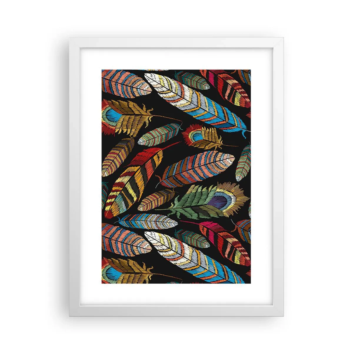 Poster in einem weißen Rahmen - Der Vogelkarneval - 30x40 cm