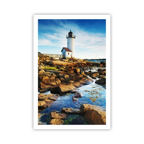 Poster - Komm glücklich zurück, ich warte - 61x91 cm