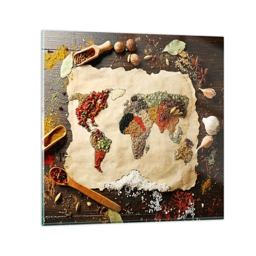 Glasbild - Bild auf glas - Alle Aromen der Welt - 40x40 cm