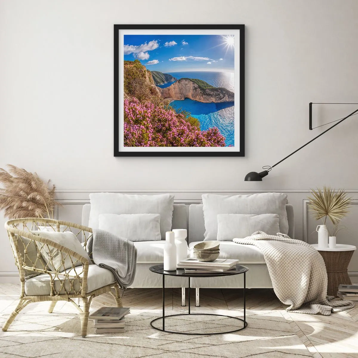 Poster in einem schwarzem Rahmen - Mein toller Griechenlandurlaub - 40x40 cm