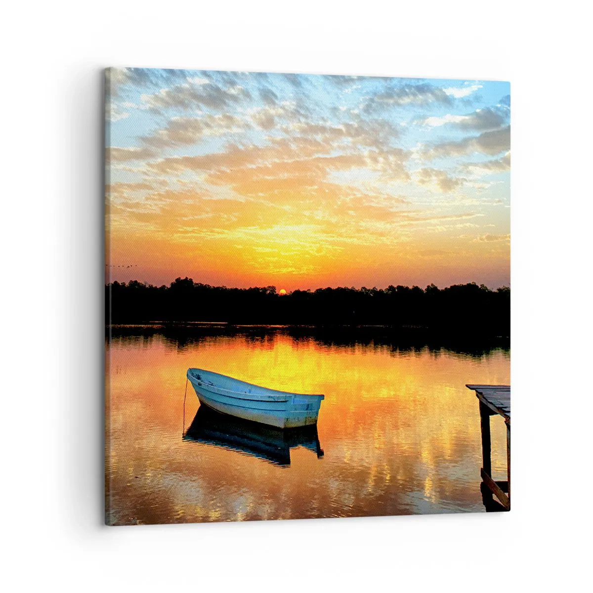 Bild auf Leinwand - Leinwandbild - Schauen, hören, meditieren - 50x50 cm