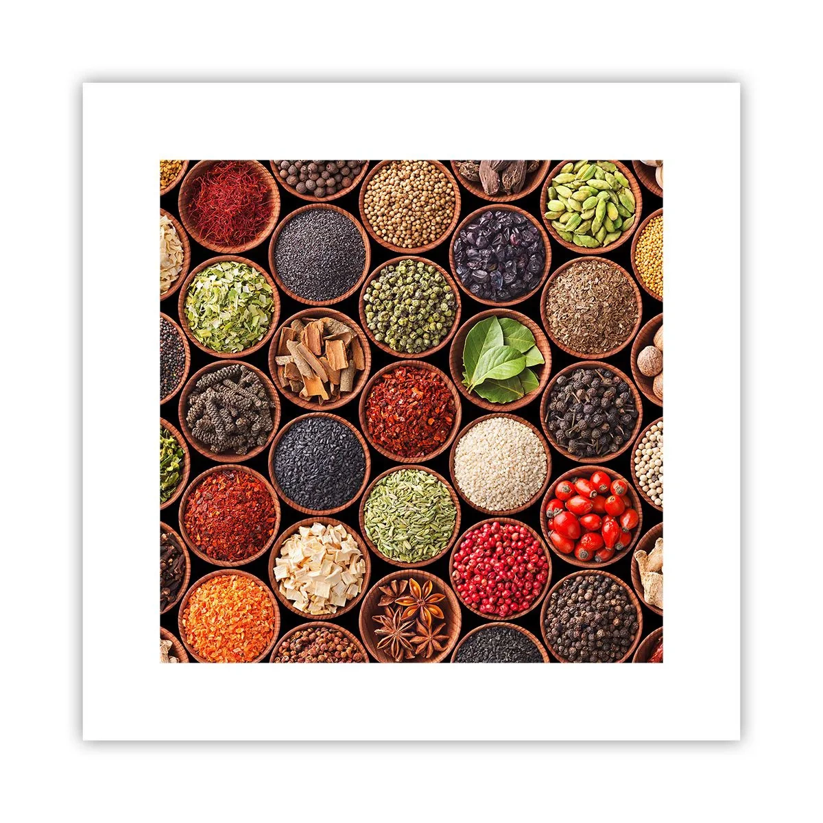 Poster - Alle Aromen der Welt - 30x30 cm