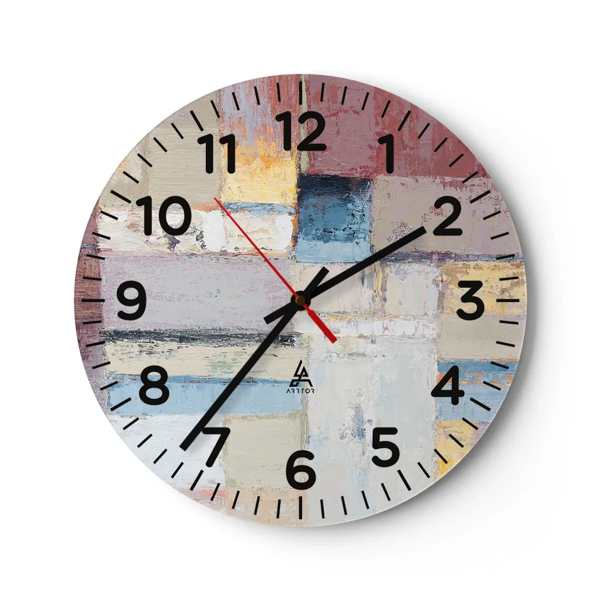 Wanduhr - Glasuhr - Ruhe der Geometrie - 30x30 cm