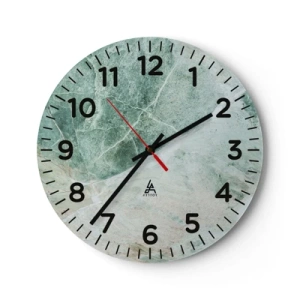 Wanduhr - Glasuhr - Edle Kälte des Steins - 30x30 cm