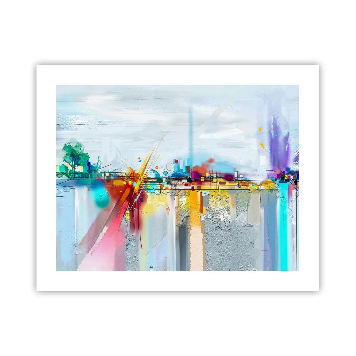 Poster - Freudenbrücke über den Fluss des Lebens - 50x40 cm