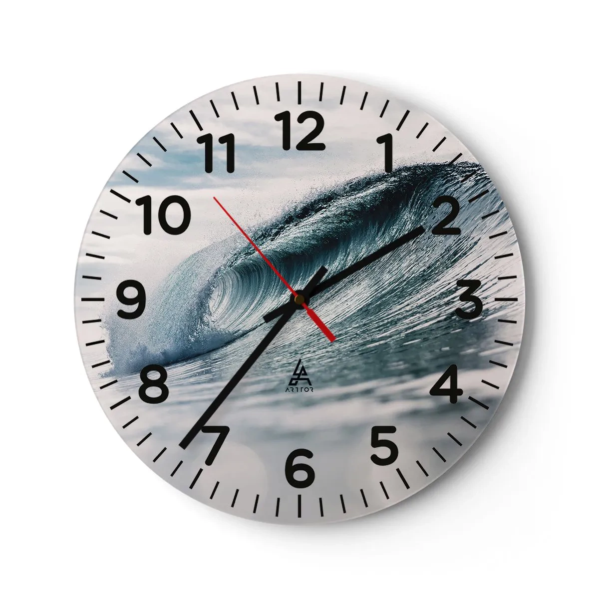 Wanduhr - Glasuhr - Wasserspitze - 30x30 cm