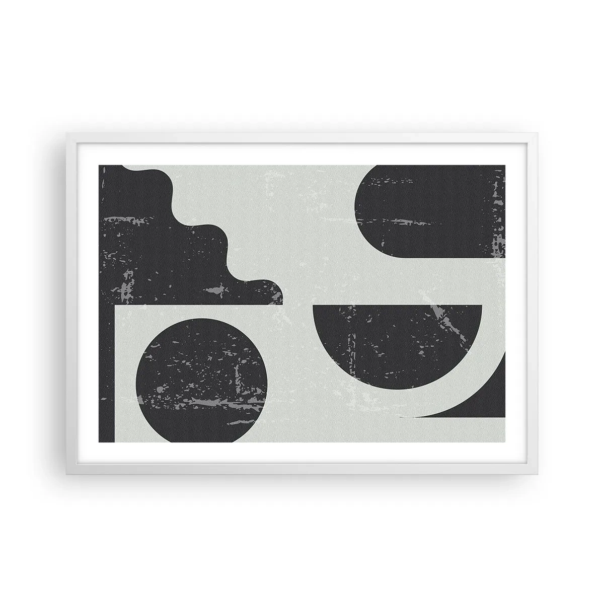 Poster in einem weißen Rahmen - Komposition oben und unten - 70x50 cm