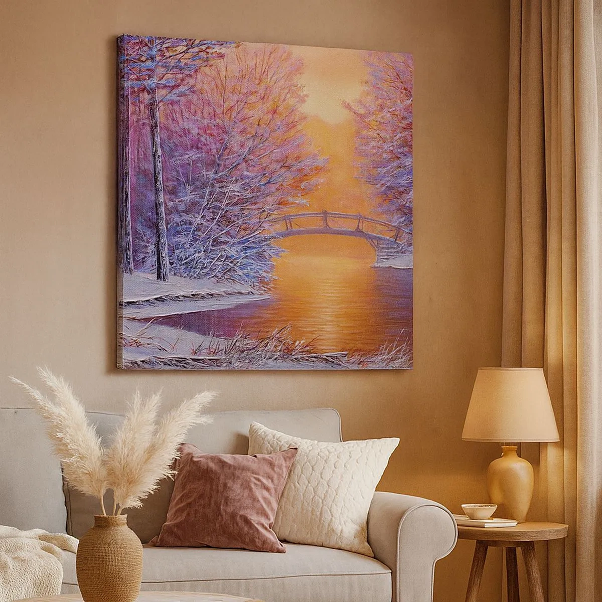 Bild auf Leinwand - Leinwandbild - Treffen wir uns hier - 30x30 cm