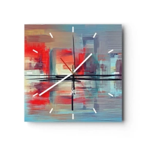 Wanduhr - Glasuhr - Landschaft in einer unbekannten Dimension - 40x40 cm