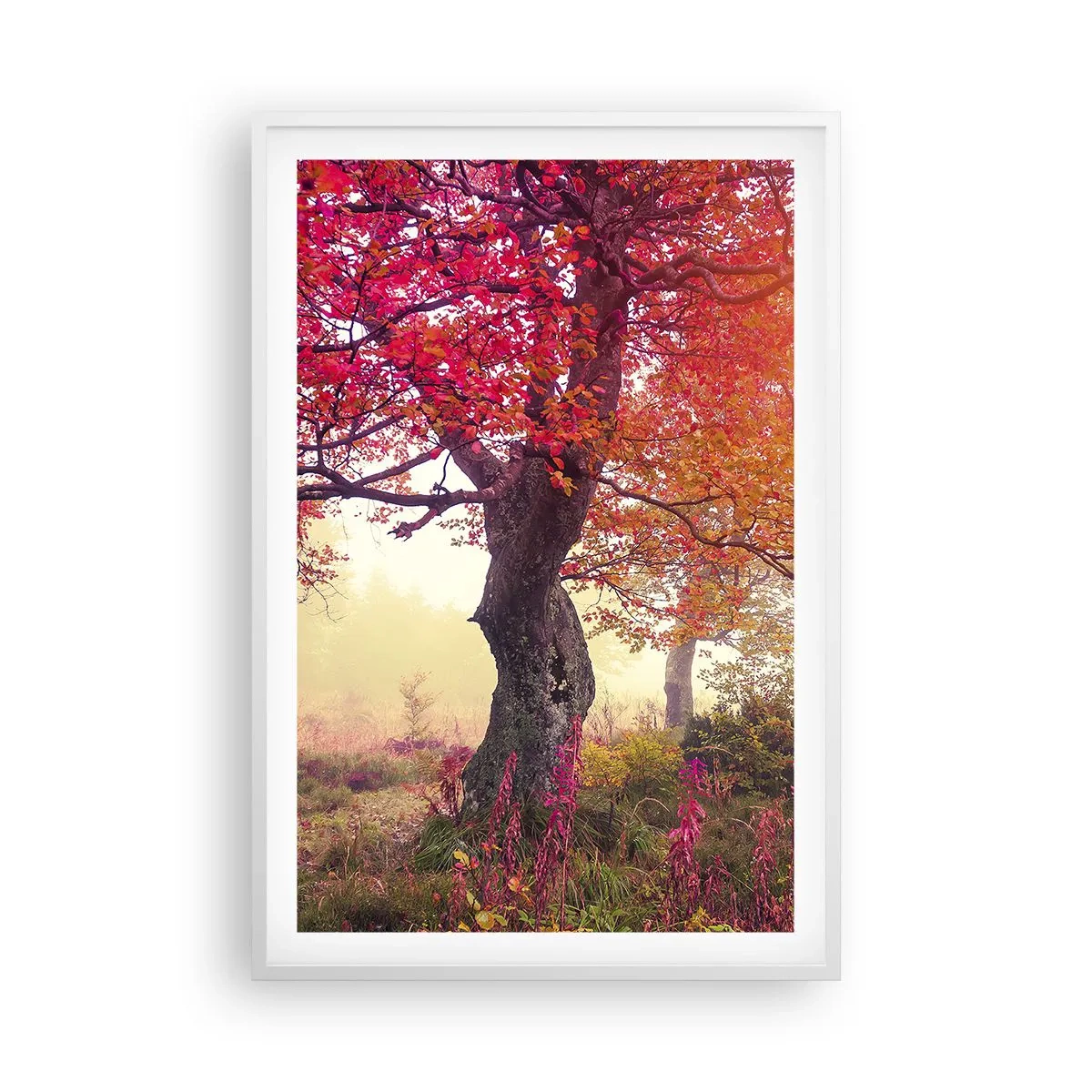 Poster in einem weißen Rahmen - Blühende Raserei - 61x91 cm