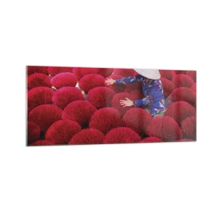 Glasbild - Bild auf glas - Im Reisfeld - 100x40 cm