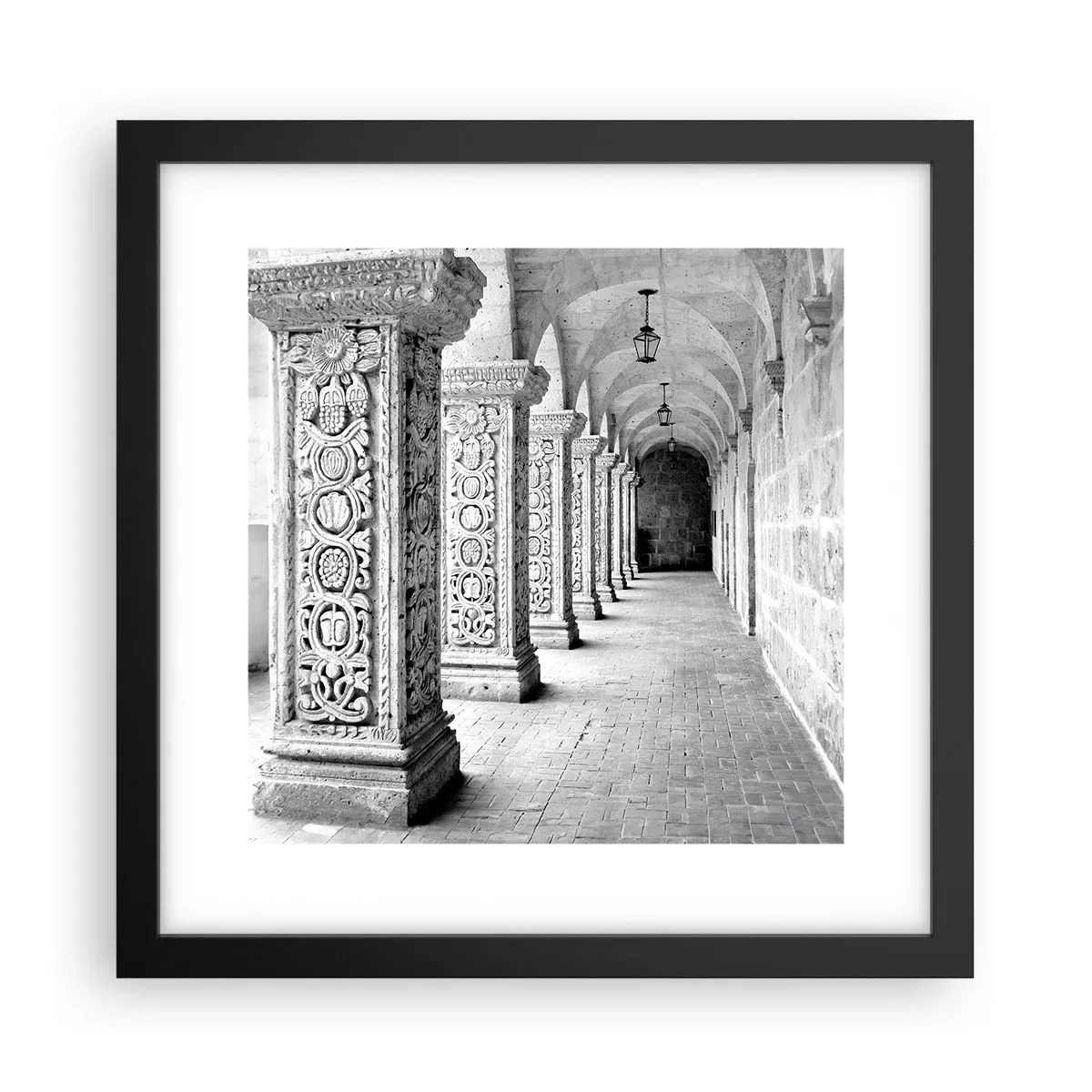 Poster in einem schwarzem Rahmen - Und wo geht’s hin...? - 30x30 cm