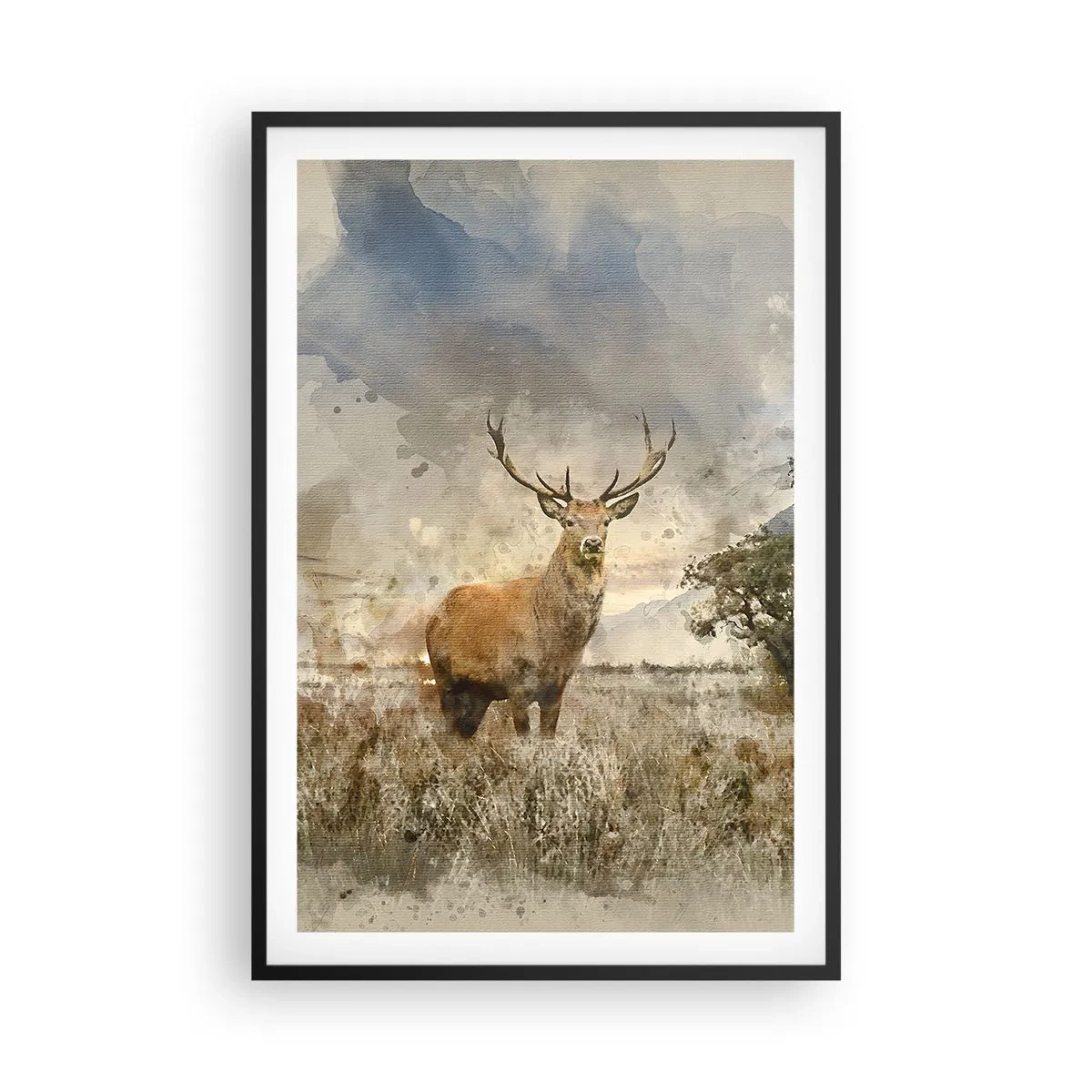 Poster in einem schwarzem Rahmen - Würde – Stärke – Würde - 61x91 cm