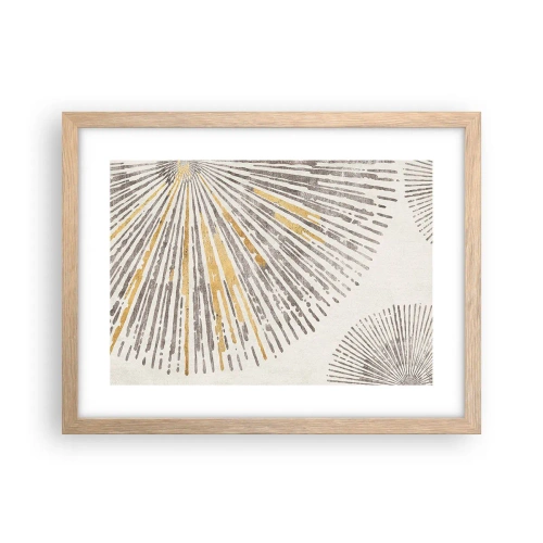 Poster in einem Rahmen aus heller Eiche - Schönheit des Strahls - 40x30 cm