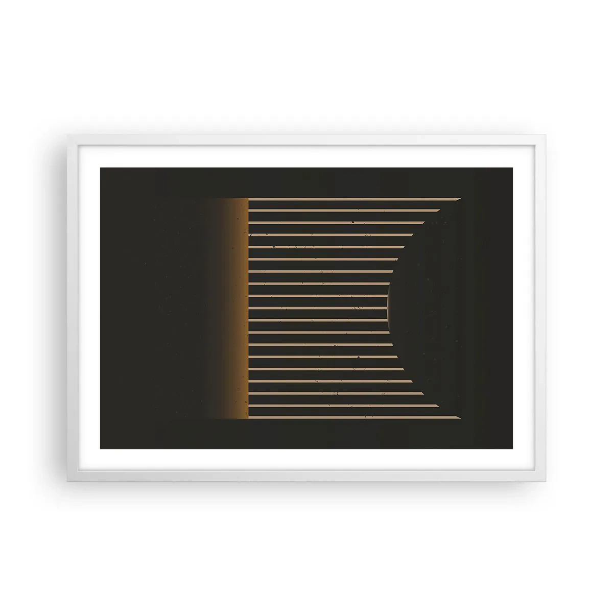 Poster in einem weißen Rahmen - Die Dunkelheit erkunden - 70x50 cm