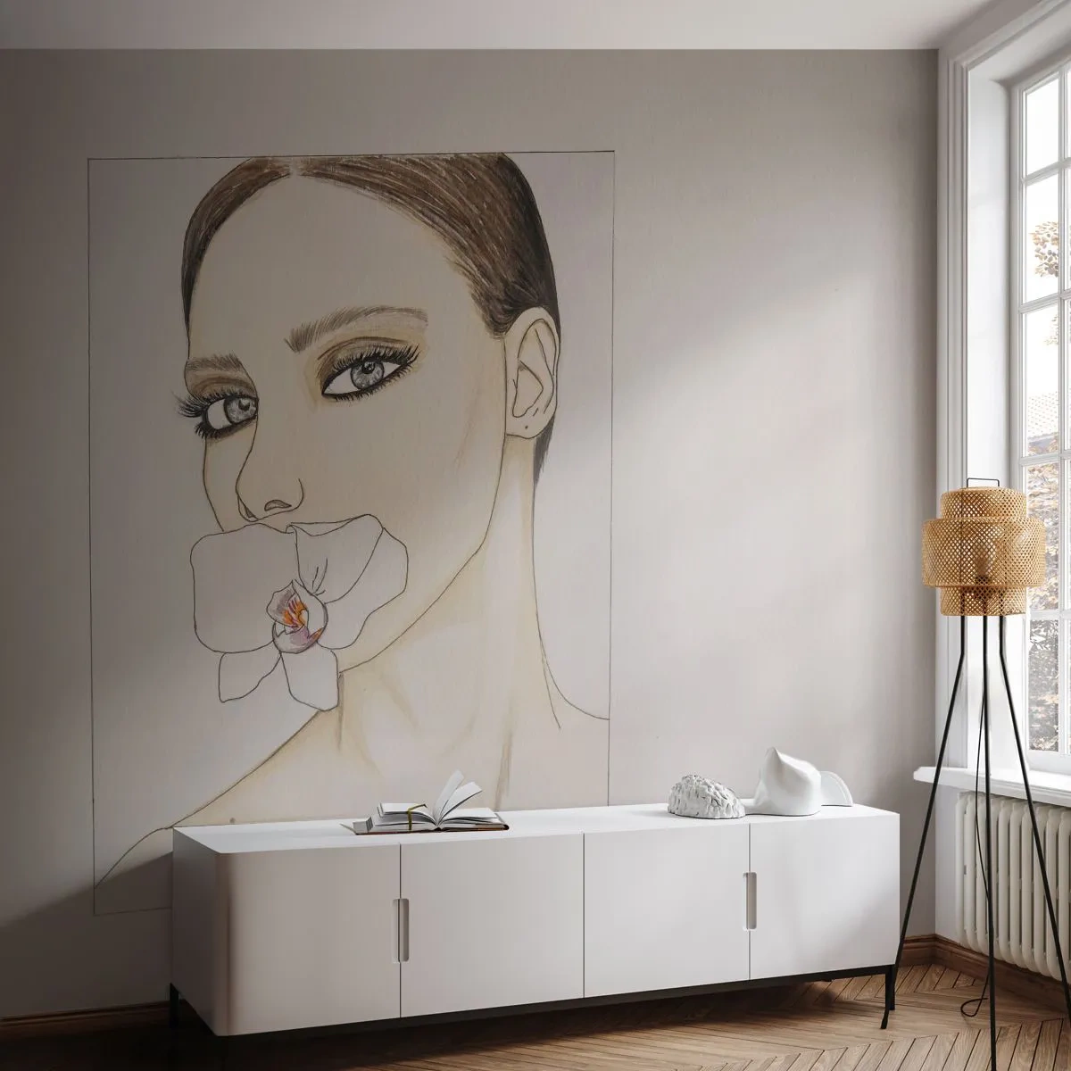 Fototapete Premium Sand - Ein Symbol für Eleganz und Schönheit - Abstraktion, Stück, Frau - 100x70 cm