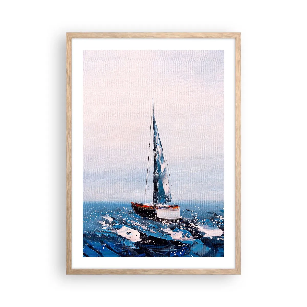 Poster in einem Rahmen aus heller Eiche - Bruderschaft des Windes - 50x70 cm