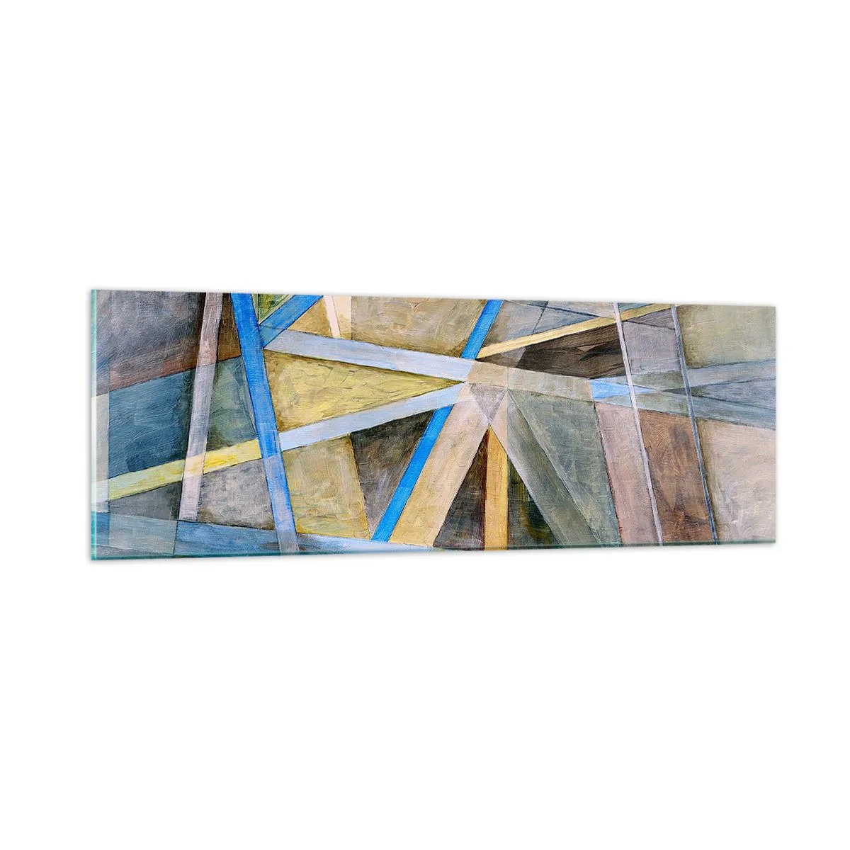Glasbild - Bild auf glas - Gerade oder diagonal? - 90x30 cm