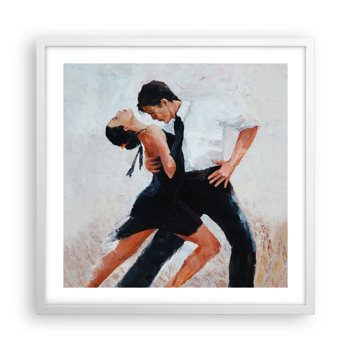 Poster in einem weißen Rahmen - Tango meiner Träume und Träume - 50x50 cm