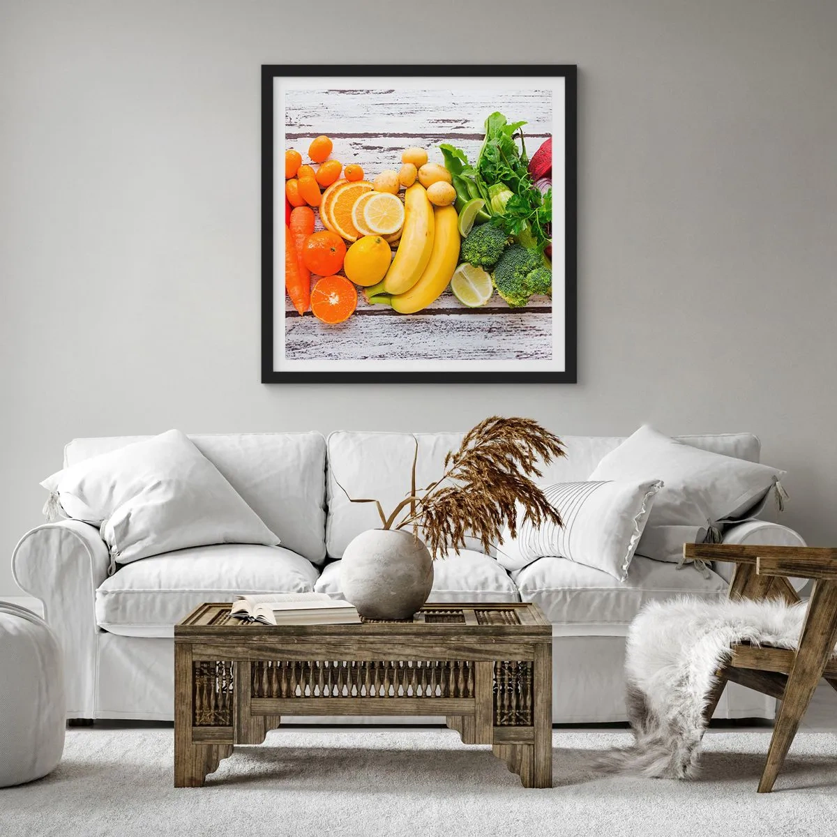 Poster in einem schwarzem Rahmen - Es ist nicht genug? - 50x50 cm