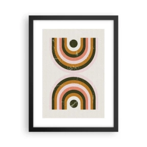 Poster in einem schwarzem Rahmen - Zwillingsabstraktion - 30x40 cm