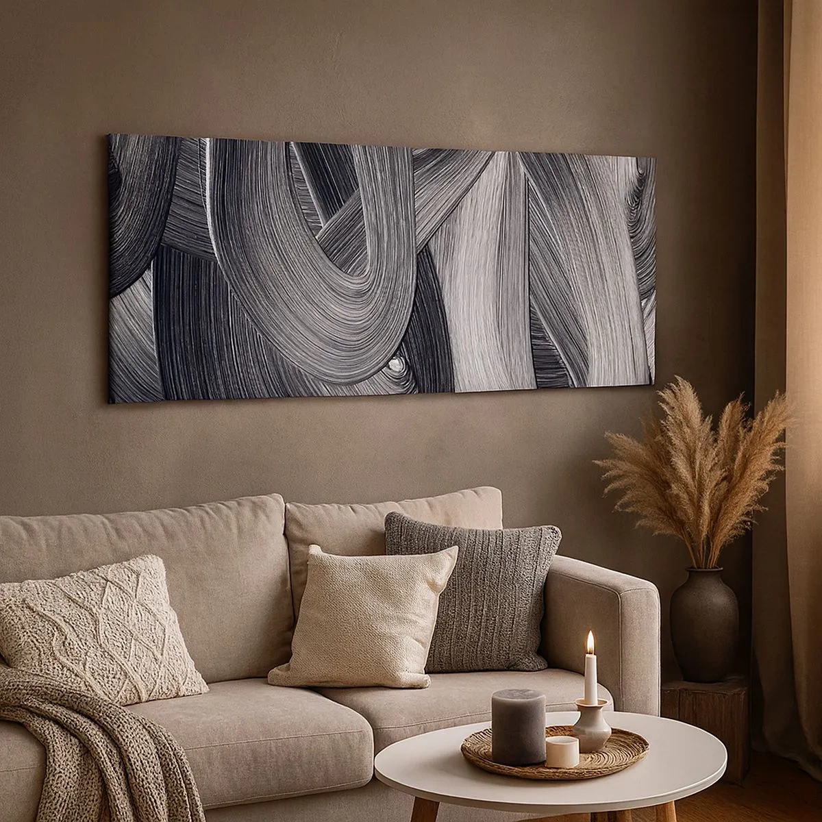 Bild auf Leinwand - Leinwandbild - Die Fließfähigkeit der Realität - 100x40 cm