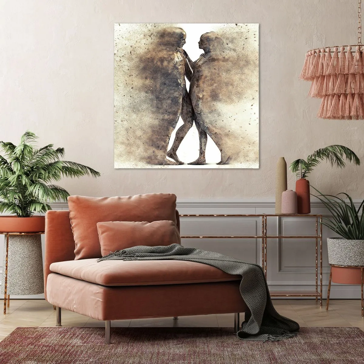 Bild auf Leinwand - Leinwandbild - Sie erhoben sich aus dem Staub, um zu lieben - 40x40 cm