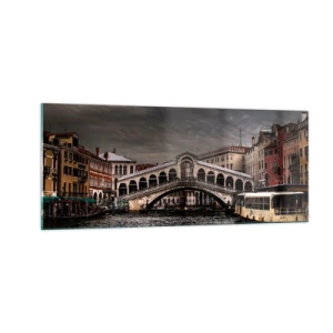 Glasbild - Bild auf glas - Das Versprechen eines venezianischen Abends - 100x40 cm