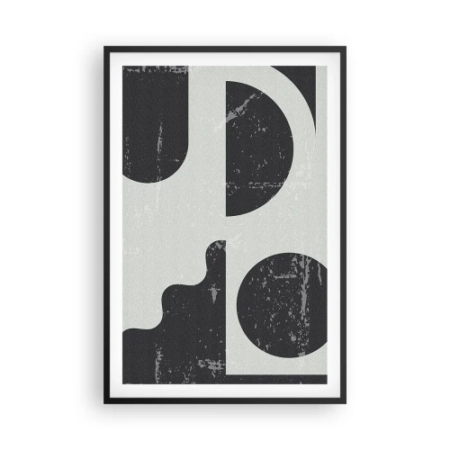 Poster in einem schwarzem Rahmen - Komposition oben und unten - 61x91 cm