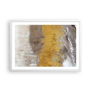 Poster in einem weißen Rahmen - Goldene Explosion - 70x50 cm