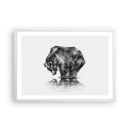 Poster in einem weißen Rahmen - Schön, jemanden in der Nähe zu sehen - 70x50 cm