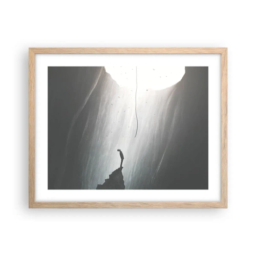 Poster in einem Rahmen aus heller Eiche - Es gibt immer einen Ausweg - 50x40 cm
