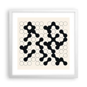 Poster in einem weißen Rahmen - Chinesisches Spiel – Variation - 40x40 cm