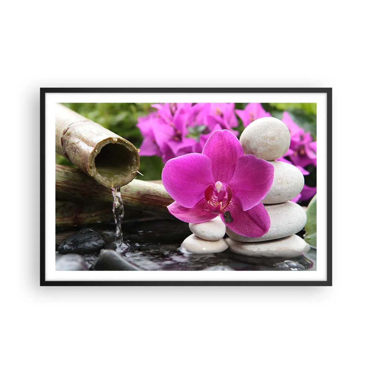 Poster in einem schwarzem Rahmen - Du ruhst dich schon aus - 91x61 cm