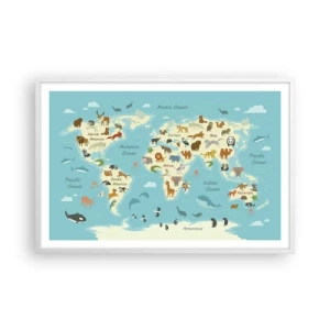 Poster in einem weißen Rahmen - Gute Nachbarn - 91x61 cm