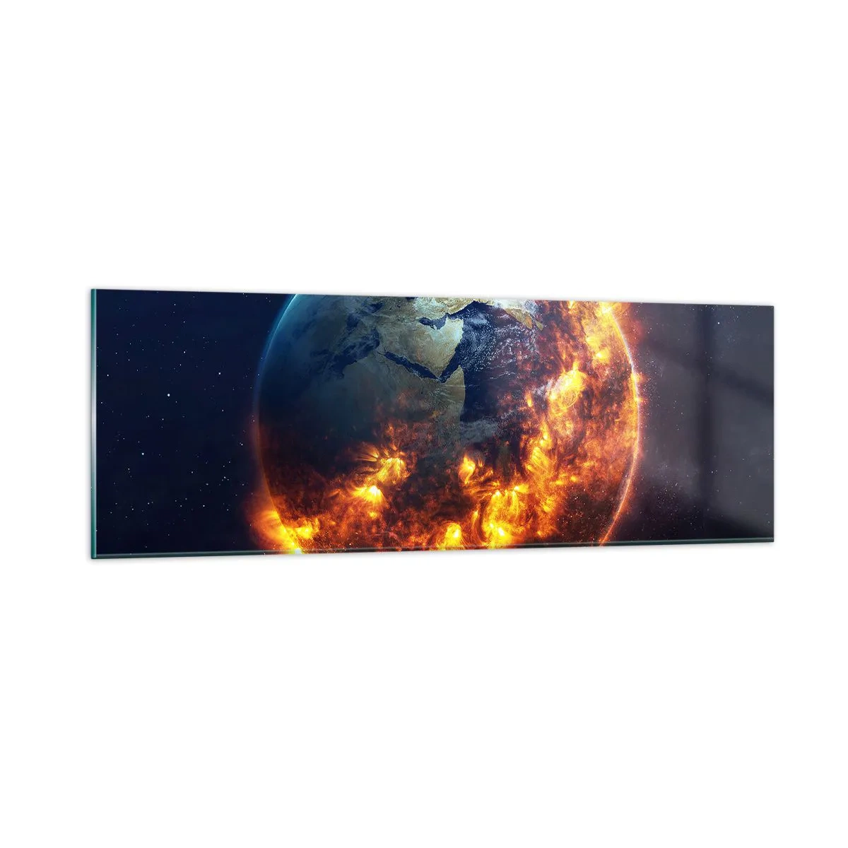 Glasbild - Bild auf glas - Die Flamme der Apokalypse - 90x30 cm