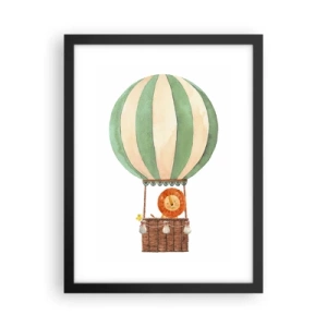 Poster in einem schwarzem Rahmen - Leons Reisen - 30x40 cm